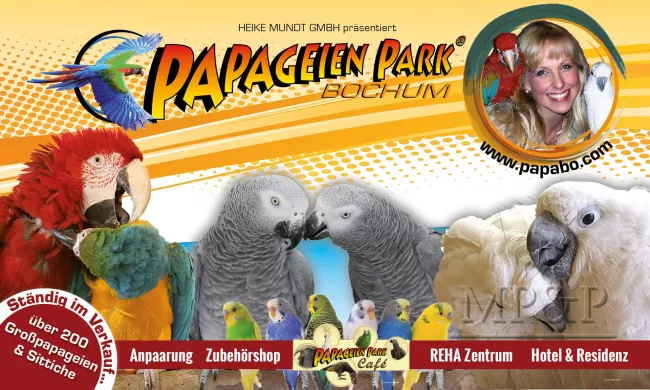 Papageienpark - neues CI - neue Aussenwerbung